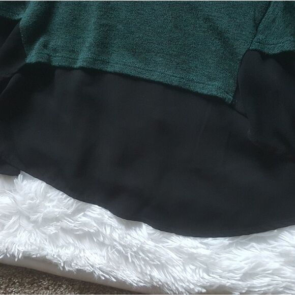 Everleigh Top Dark Green and Black Long Sleeve Size XS - Picture 5 of 9
